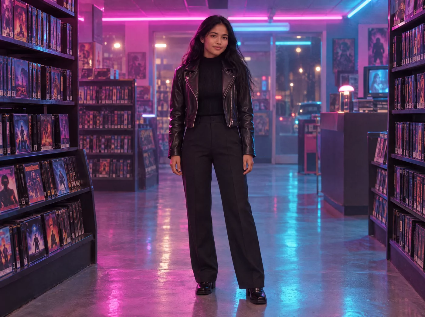 CRUISE CONTROL — THE NEON LINE, 162 cm — full-body front, standing, frame 1 of 6